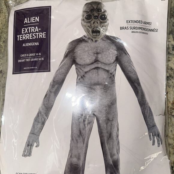Alien Illusion Space Visitor Suit Yourself Fancy Halloween Child Costume XL - Picture 2 of 5